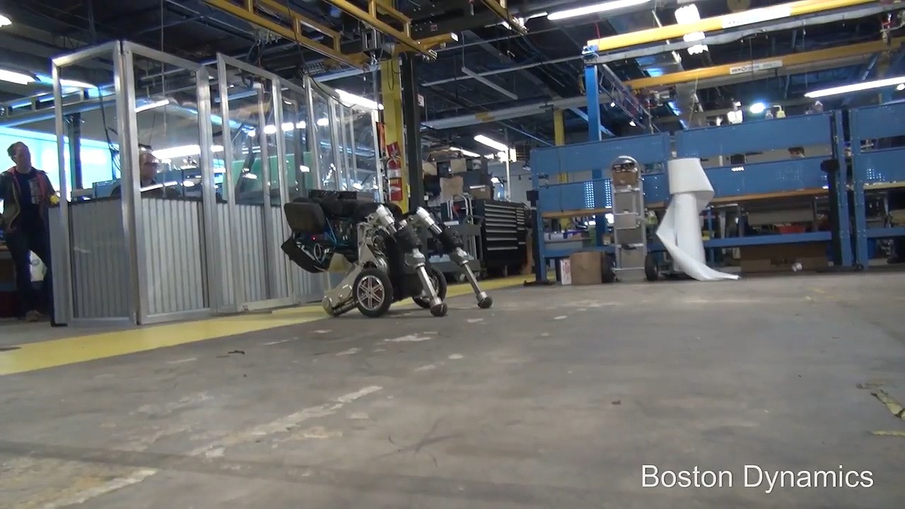 49you美图趣事 - 谷歌展示超酷炫双轮机器人：行走跳跃无所不能 堪称哪吒附体